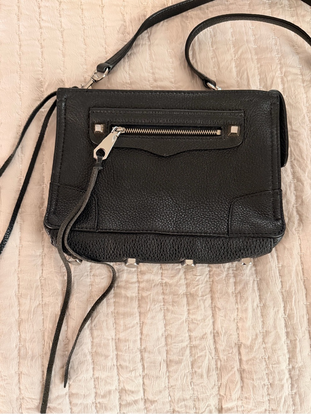 Black Crossbody Leather Shoulder Bag by Rebecca Minkoff